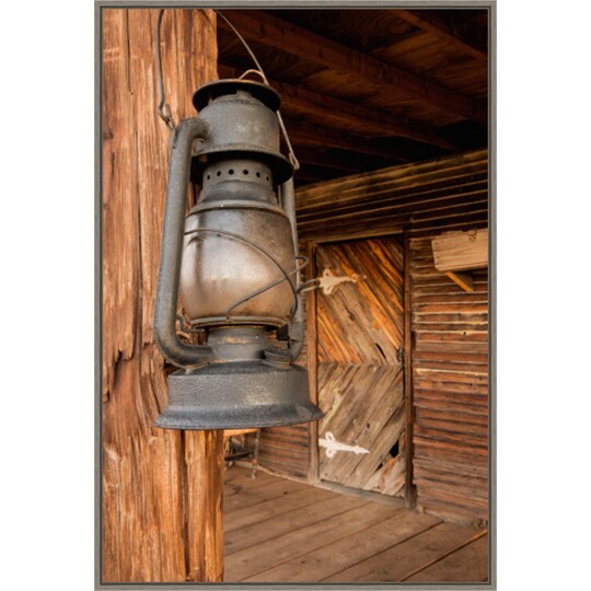 Triangle T Historic Ranch by Peter Hawkins Danita Delimont 23-in. W x 33-in. H. Canvas Wall Art Print Framed in Grey
